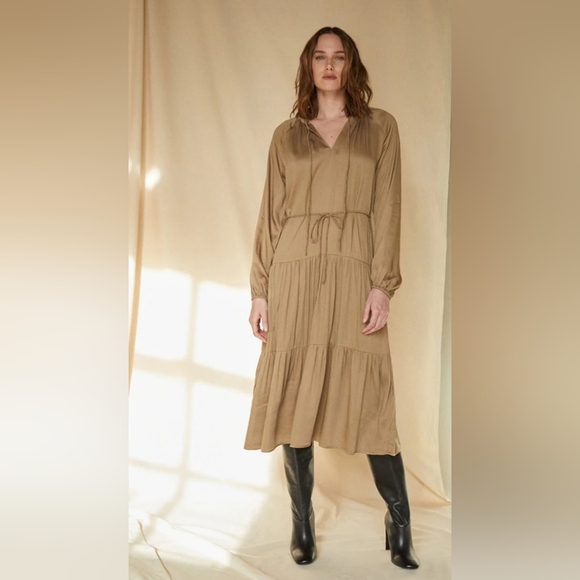 NWOT Neu Nomads Alka Dress XS Khaki - Picture 3 of 12